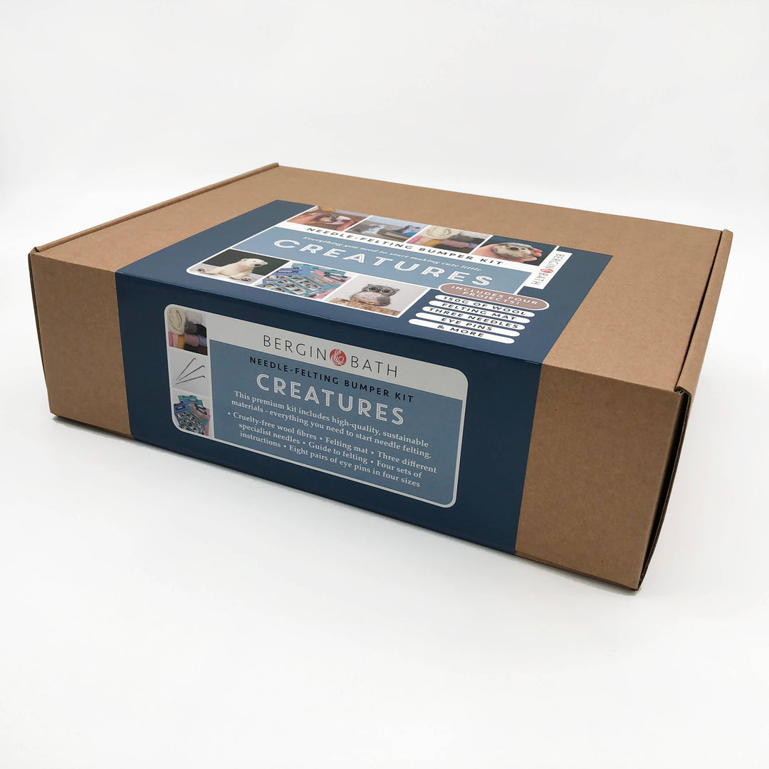 Needle Felting Bumper Kit - Creatures. A premium starter set
