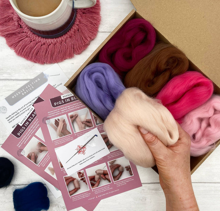 Needle Felting Kit, Pigs In Blankets