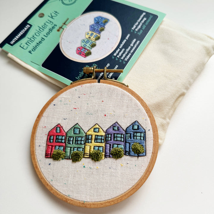 Painted Ladies Intermediate Hand Embroidery Kit