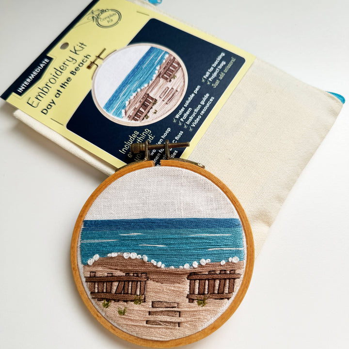 Day at the Beach Modern Embroidery Kit
