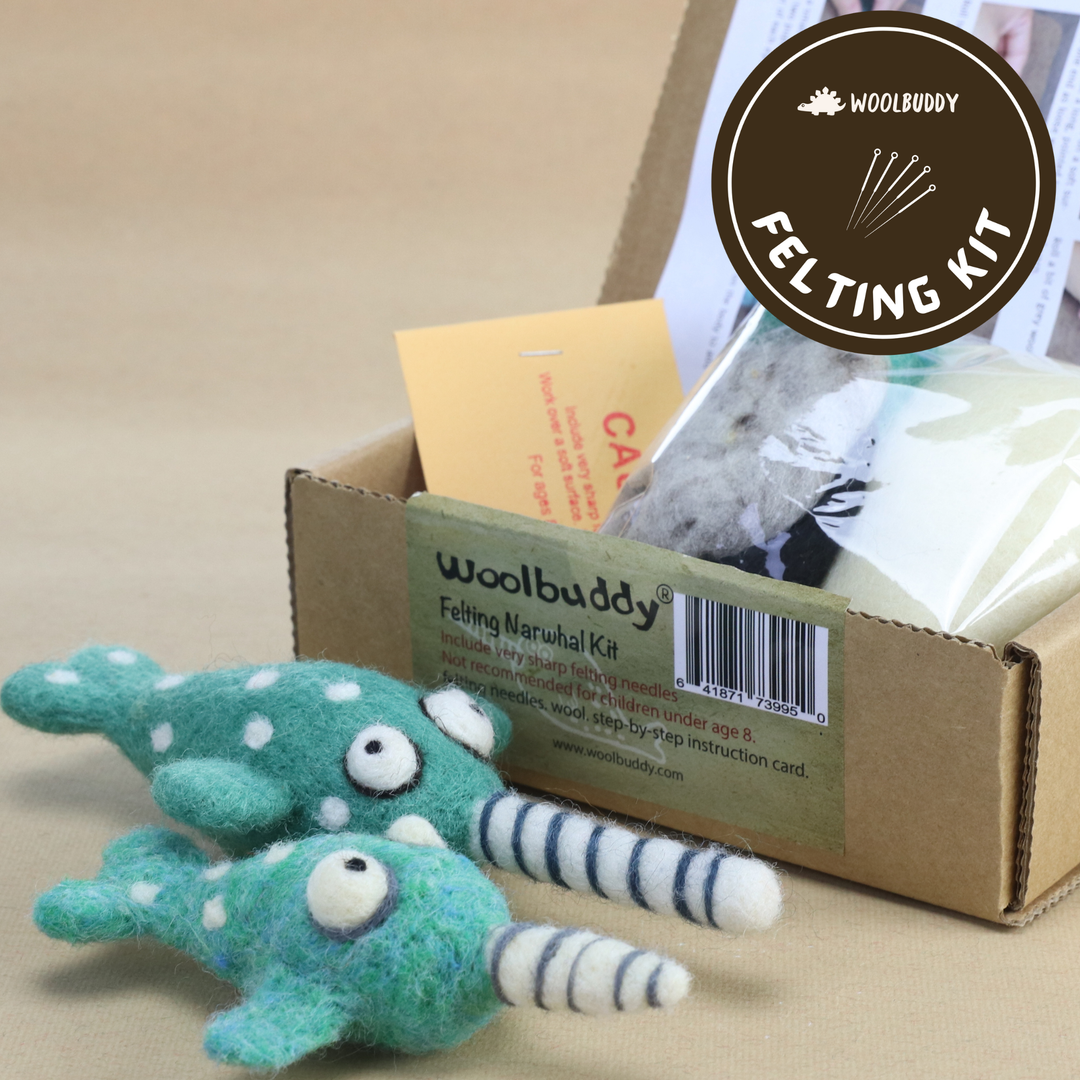 Needle Felting Narwhal Kit