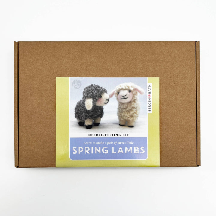 Beginner Needle Felting Kit, Spring Lambs