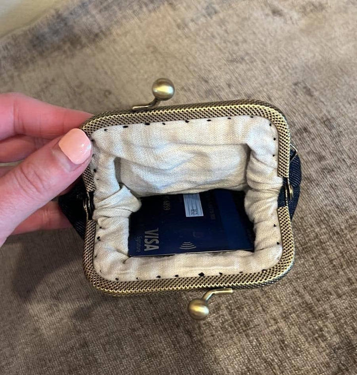 Cat Embroidered Coin Purse