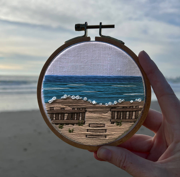 Day at the Beach Modern Embroidery Kit