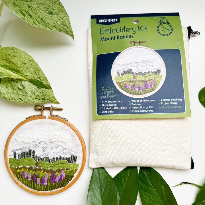 Mount Rainier Beginner Hand Embroidery Kit