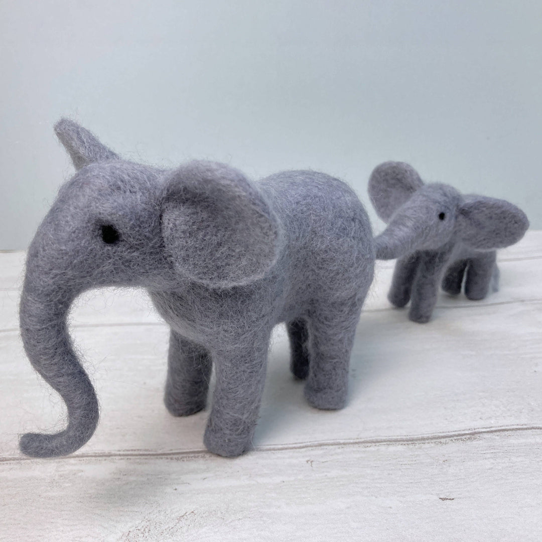Needle Felted Elephant Kit. A Gorgeous Craft Set For Adults.